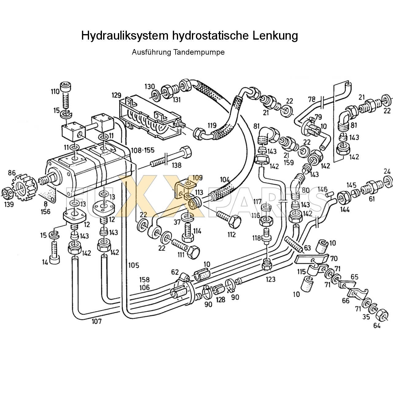 D 6807 Hydrauliksystem hyd. Lenkung Tandemp.