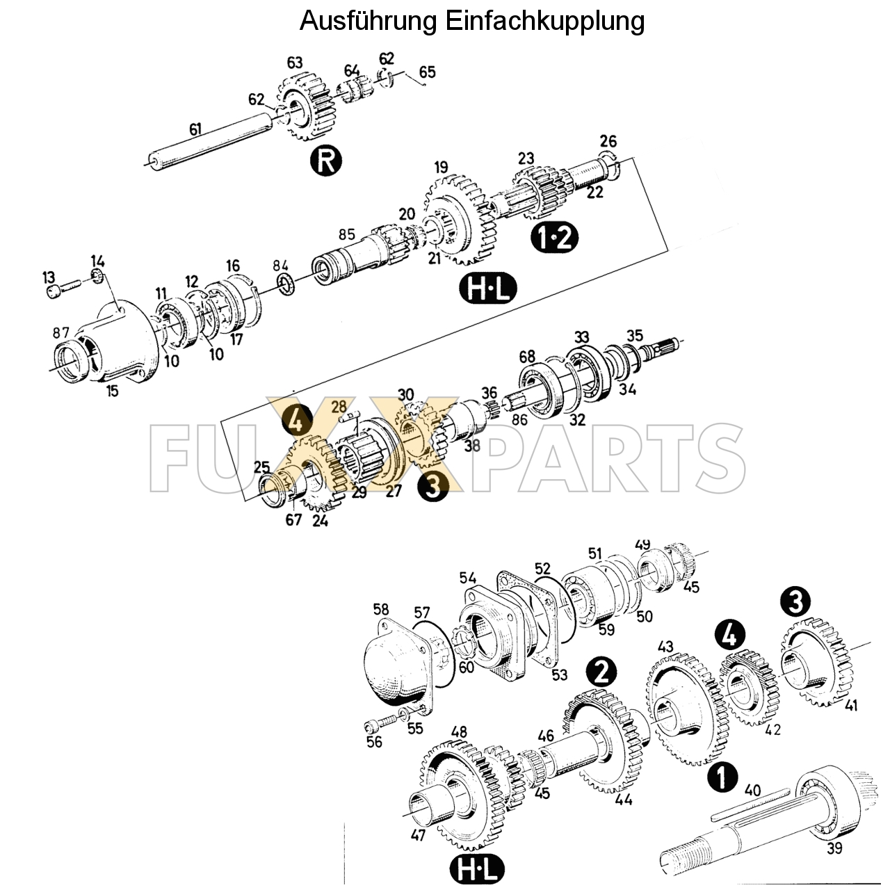 D 2807 Wechselgetriebe Einfachkupplung