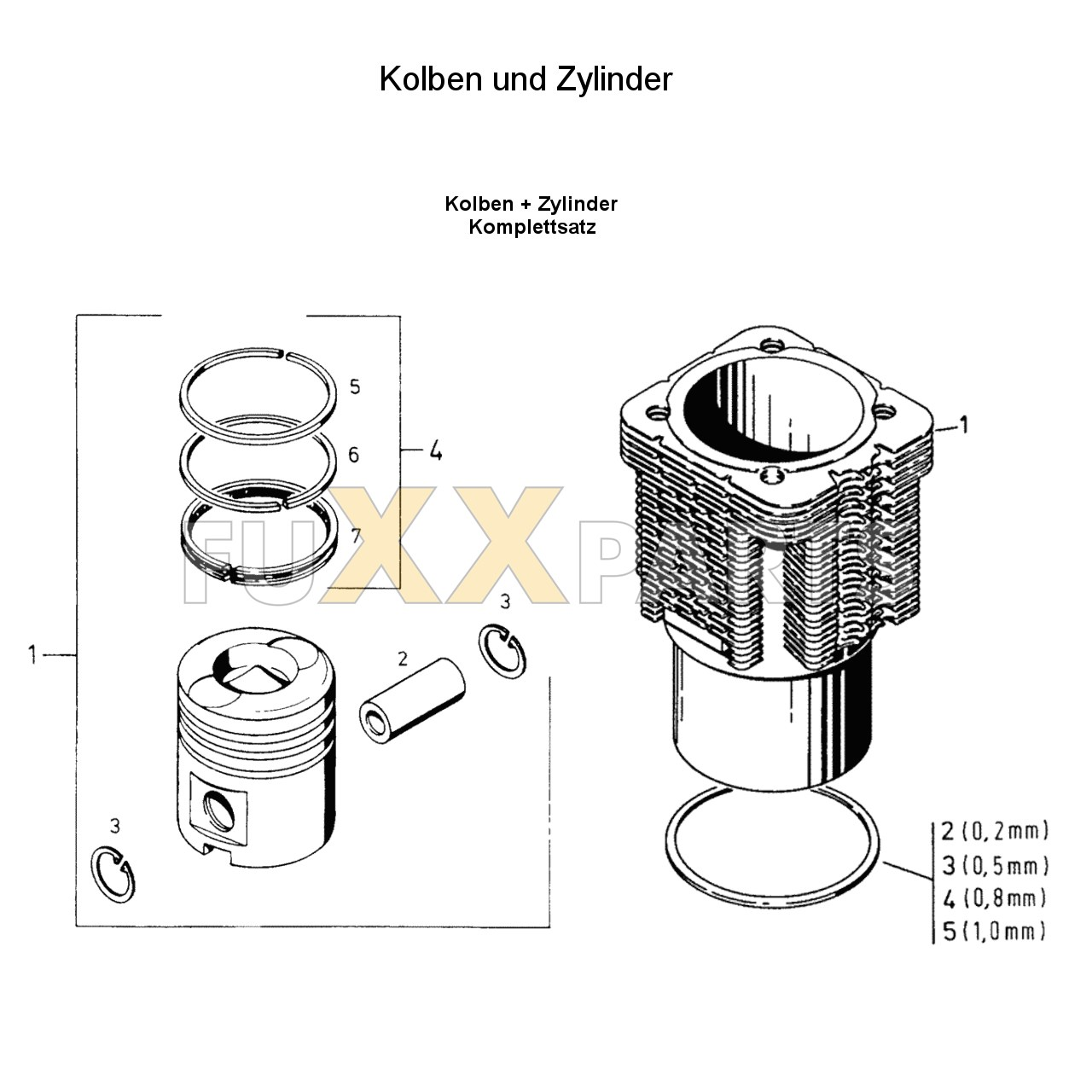 DX 85-78XX Kolben und Zylinder