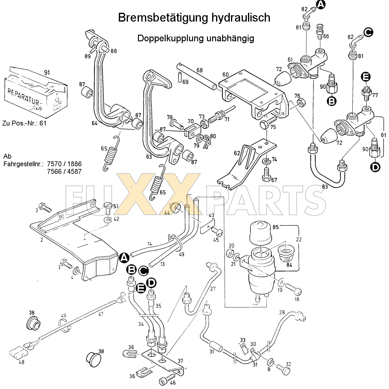 D 6807 Bremsbetätigung Doppelk. 2