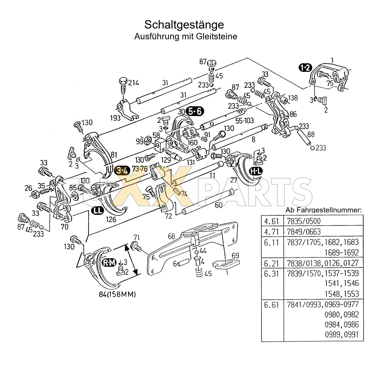 AgroStar 4.61 Schaltgestänge 4