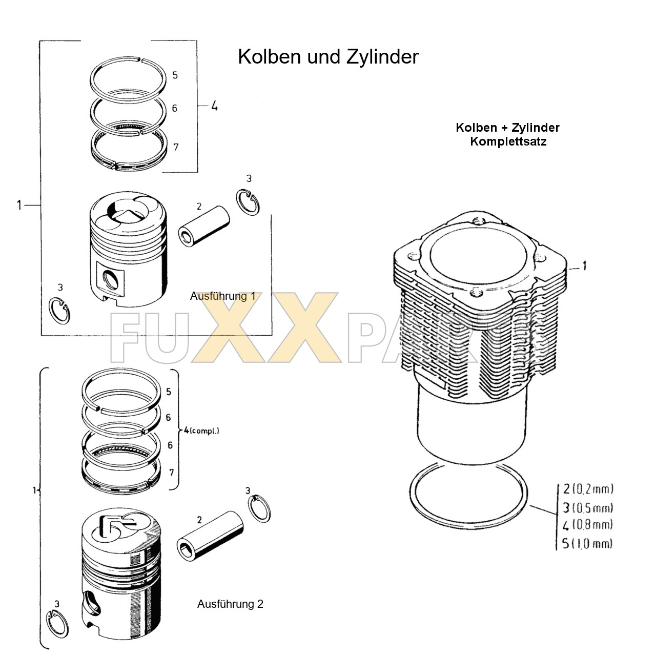 AgroXtra 6.07 Kolben und Zylinder
