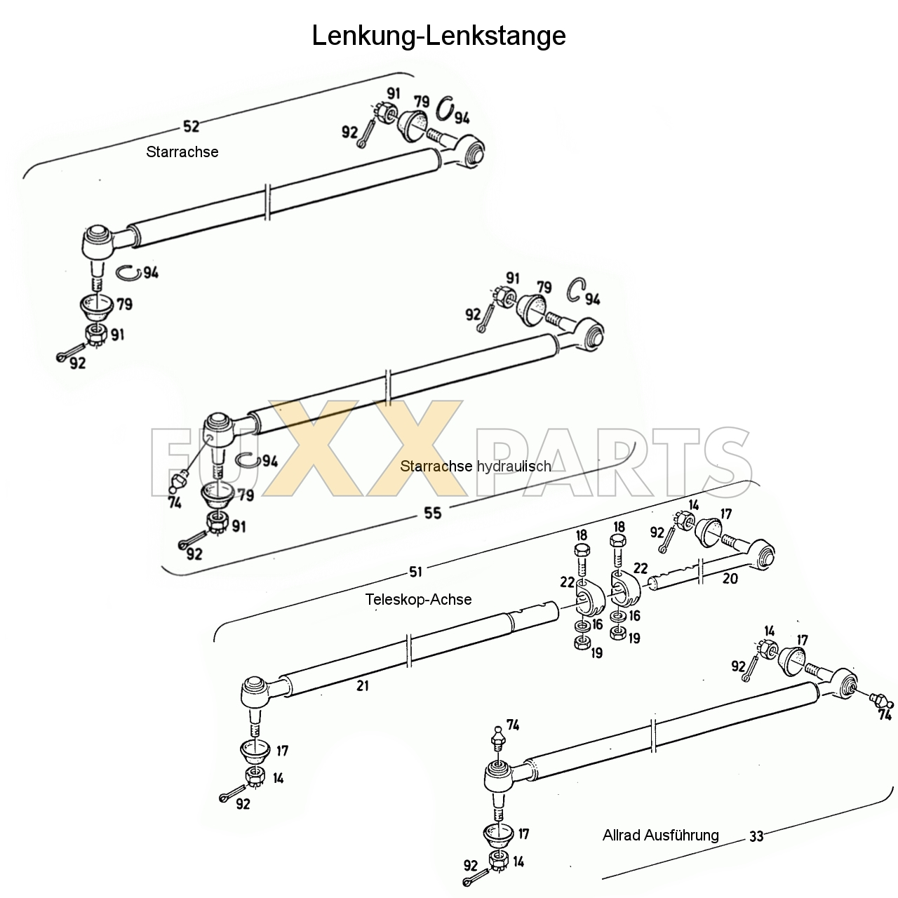 D 6806 Lenkung-Lenkstange