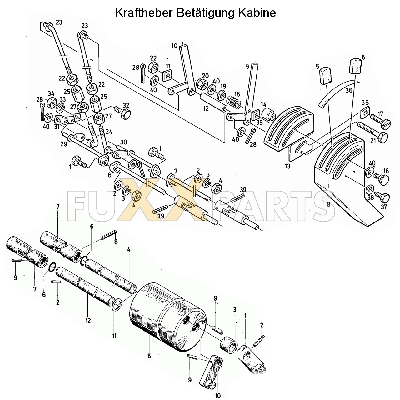 D 6806 Kraftheber Betätigung Kabine