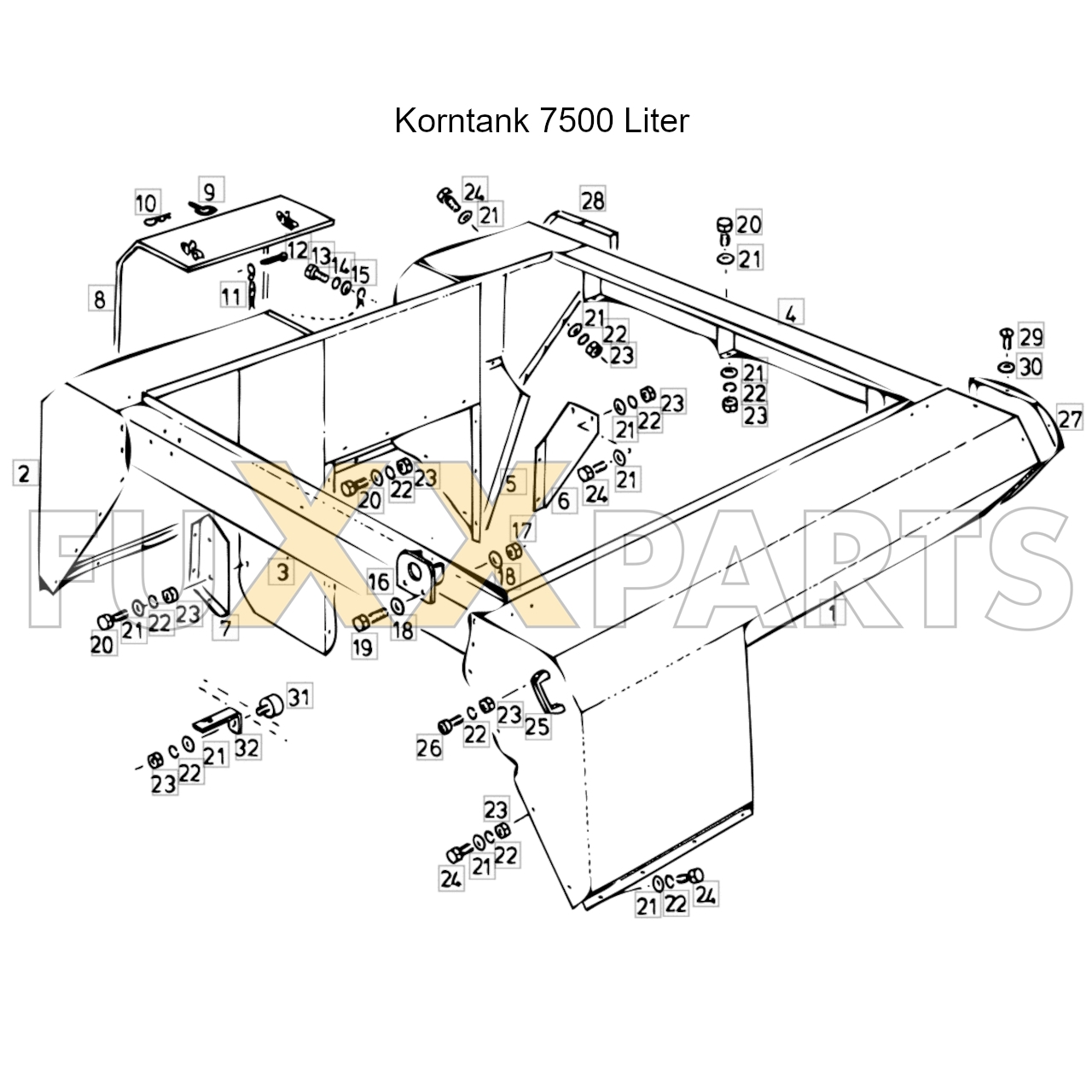 4080 Korntank 7500 Liter