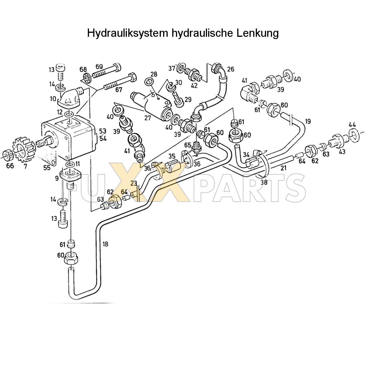 D 6507 Hydrauliksystem hyd. Lenkung