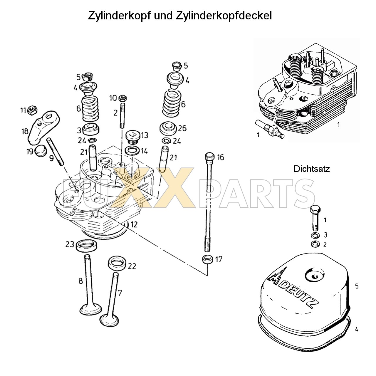 AgroXtra 3.57 Zylinderkopf und Zylinderkopfdeckel