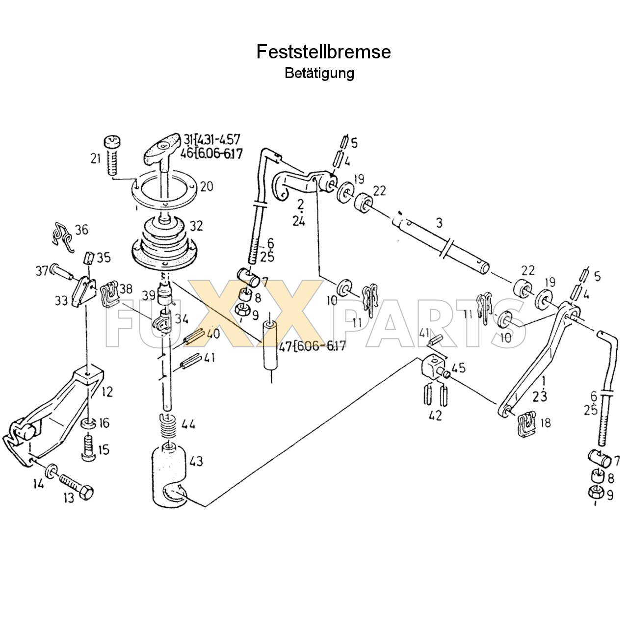 AgroPrima 4.56 Feststellbremse Betät.