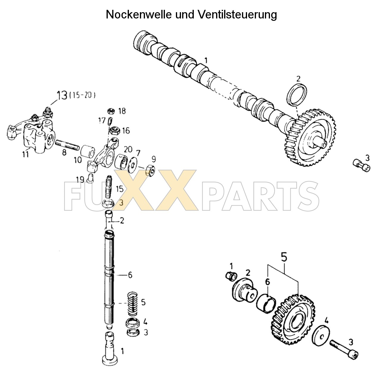 DX 4.50 Nockenwelle und Ventilsteuerung