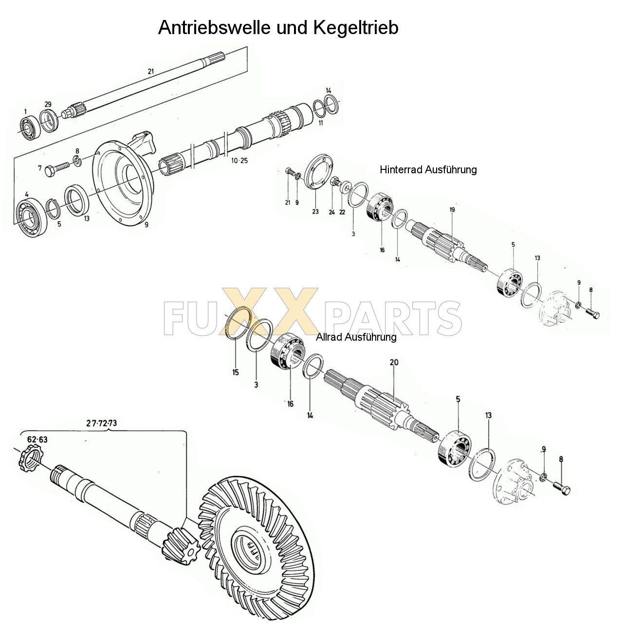 D 5206 Antriebswelle und Kegeltrieb