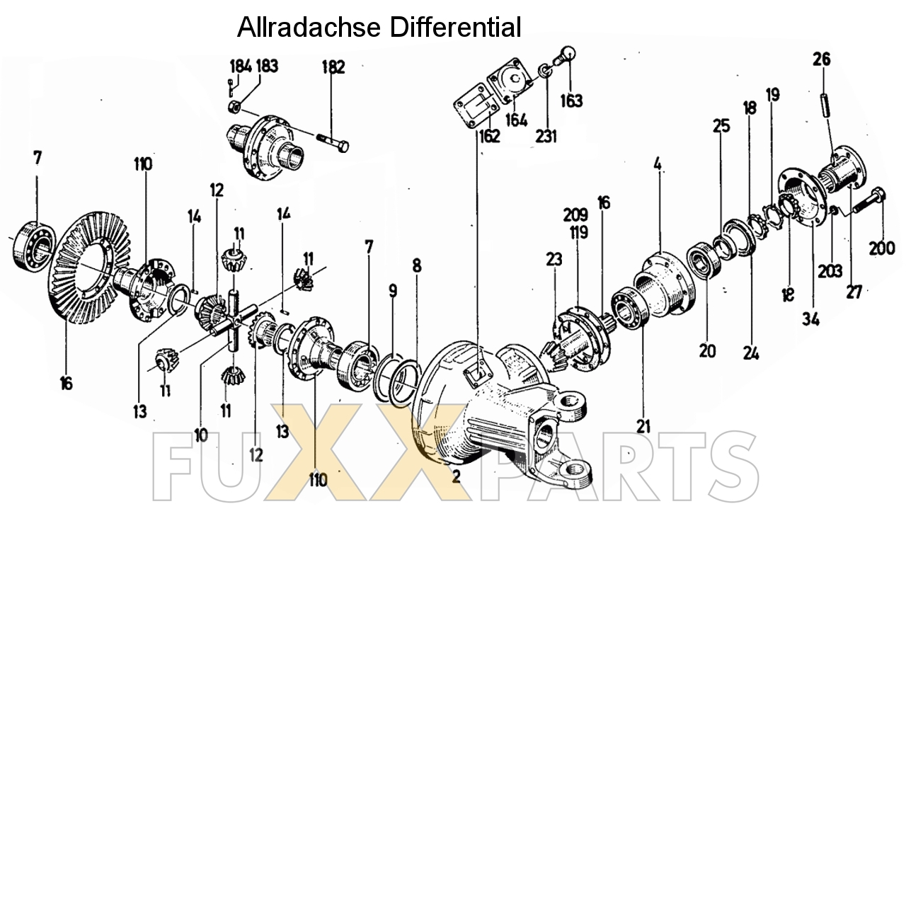 D 6206 Allradachse Differential