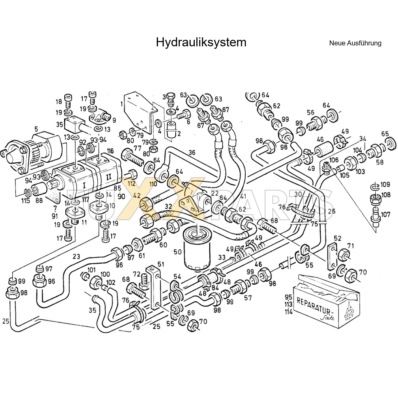 DX 145-78XX Hydrauliksystem 2
