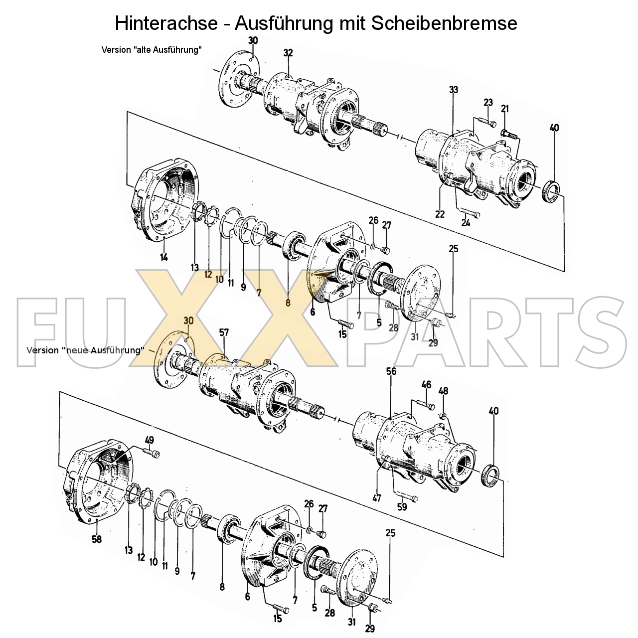 D 4006 Hinterachse Scheibenbremse