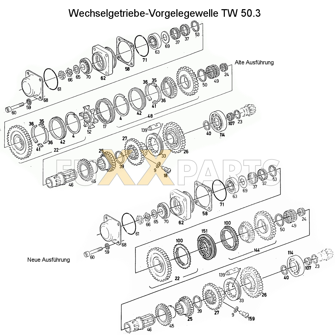 D 6206 Wechselgetriebe- Vorgelegewelle (TW 50.3)