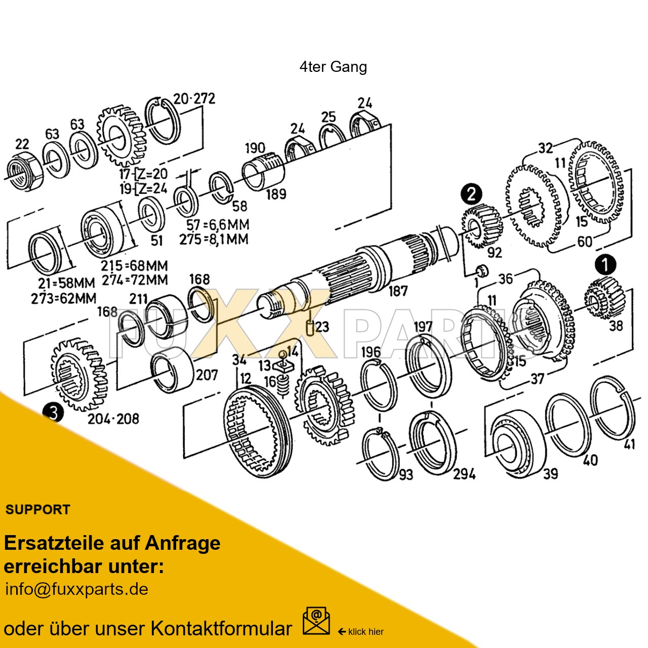 DX 4.70 Getriebewelle 4
