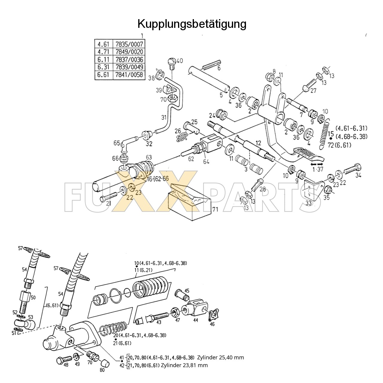 AgroStar 4.61 Kupplungsbetätigung 1