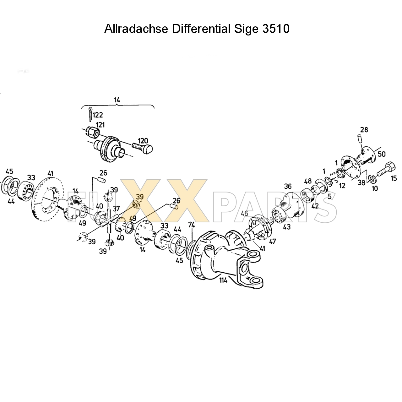 D 6007 C Allradachse Differential