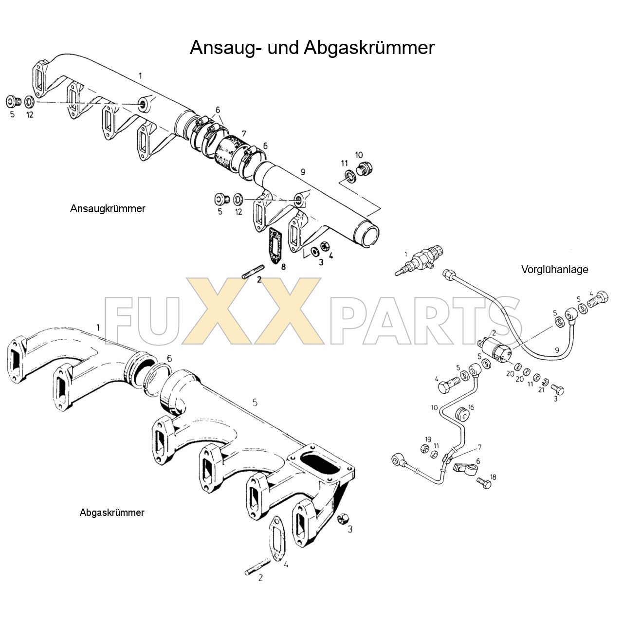 AgroXtra 6.17 Ansaug- und Abgaskrümmer