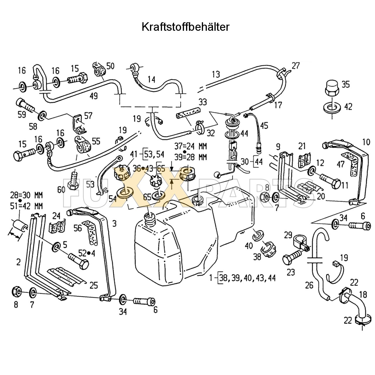 DX 4.50 Kraftstoffbehälter