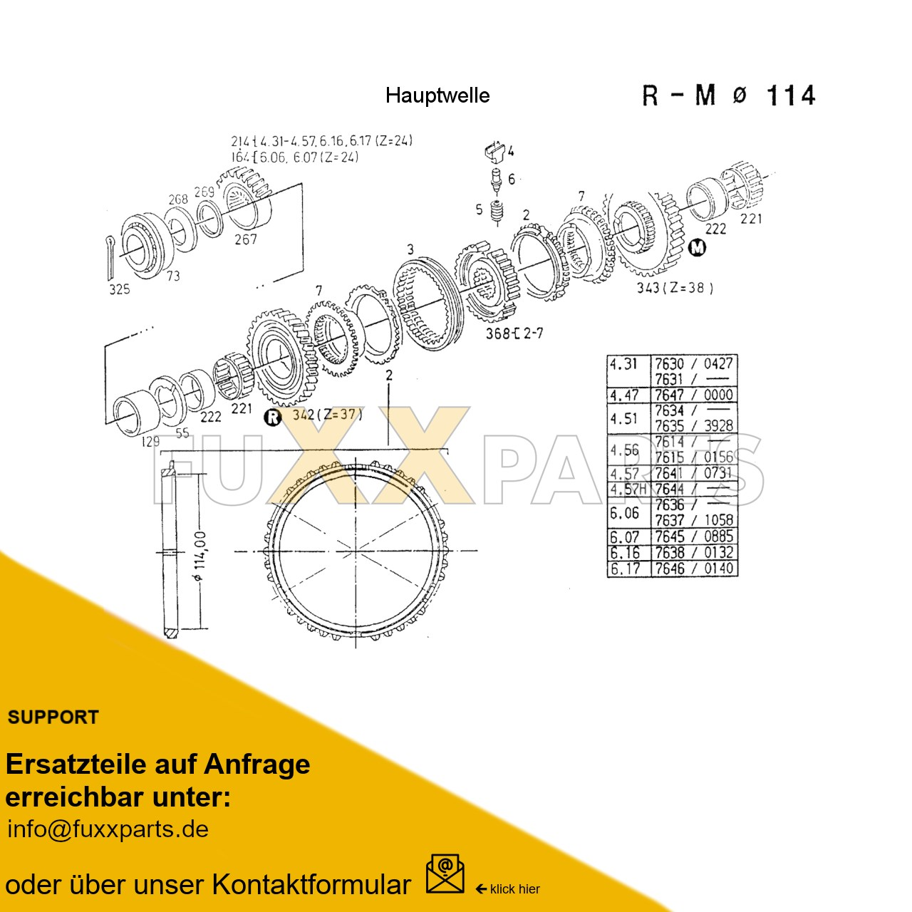 AgroXtra 4.47 Getriebewelle 7