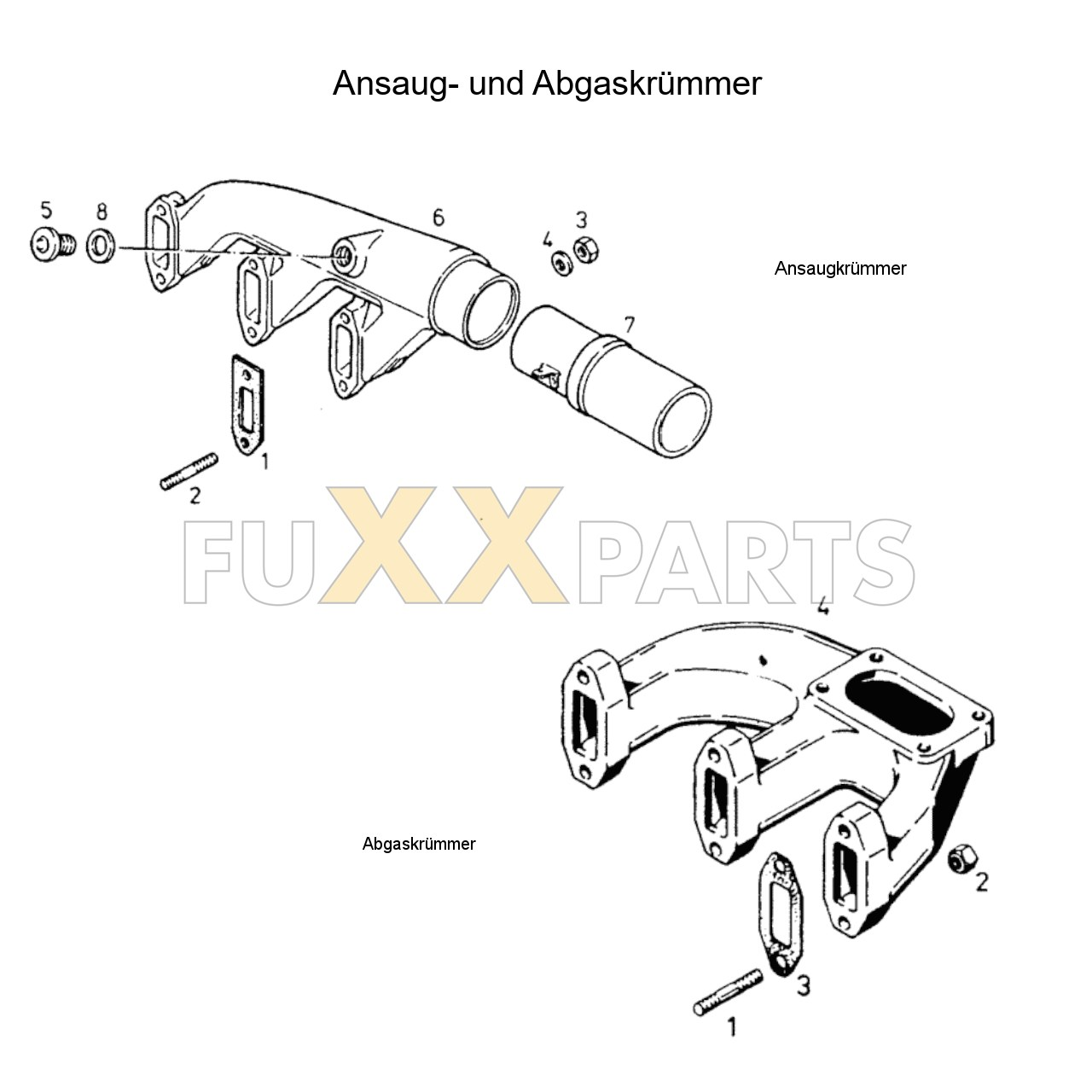 AgroXtra 3.57 Ansaug- und Abgaskrümmer