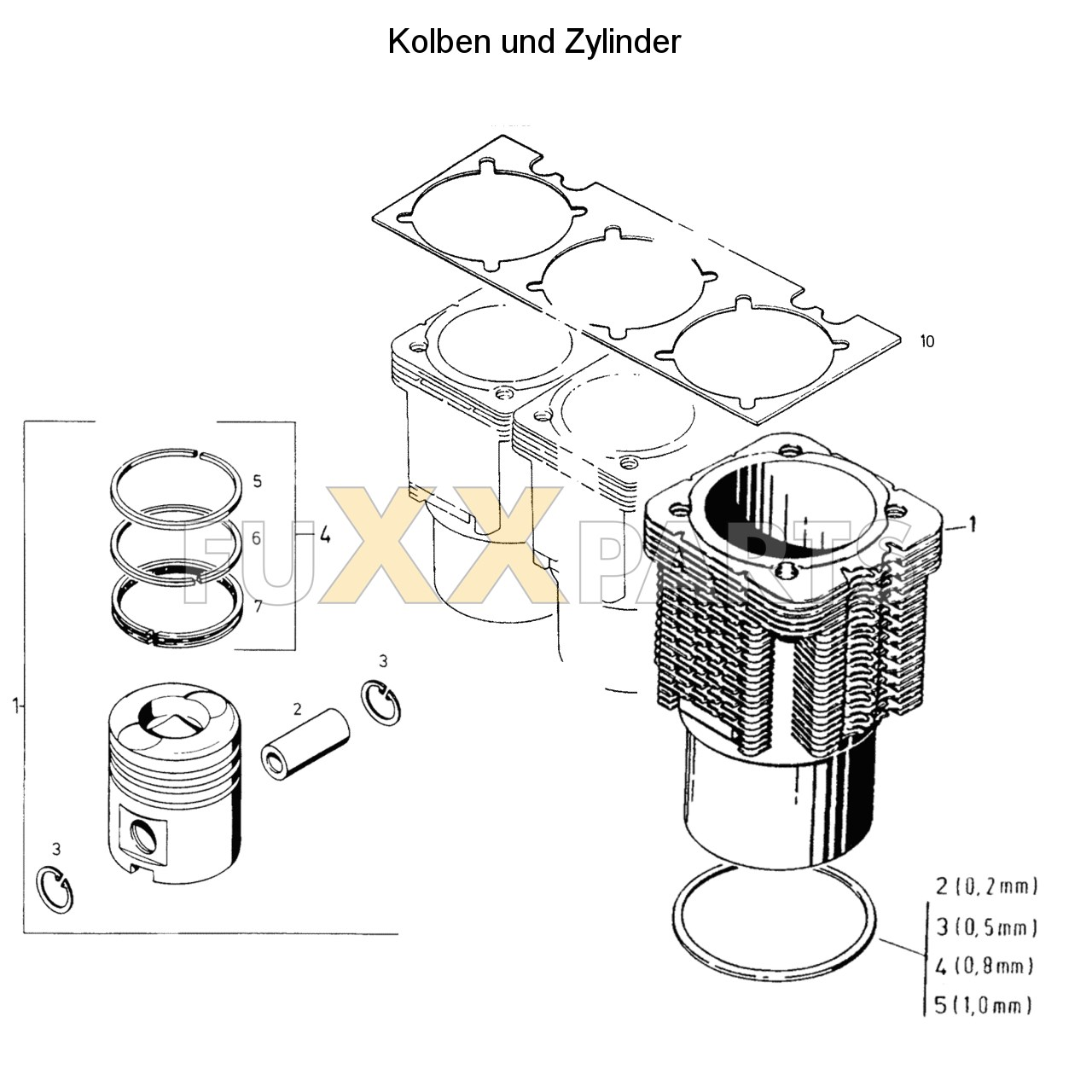 AgroPrima 4.31 Kolben und Zylinder
