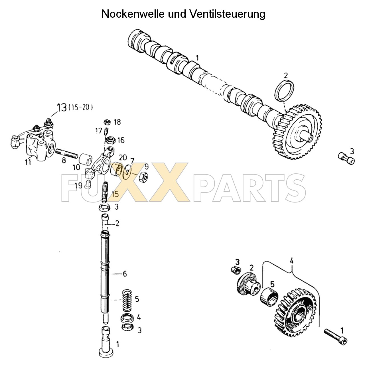 DX 120-76XX Nockenwelle und Ventilsteuerung