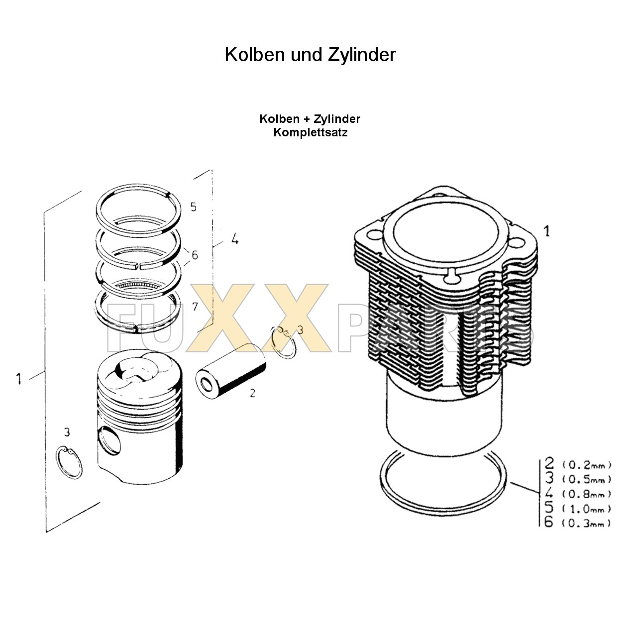 AgroXtra 4.57 Kolben und Zylinder