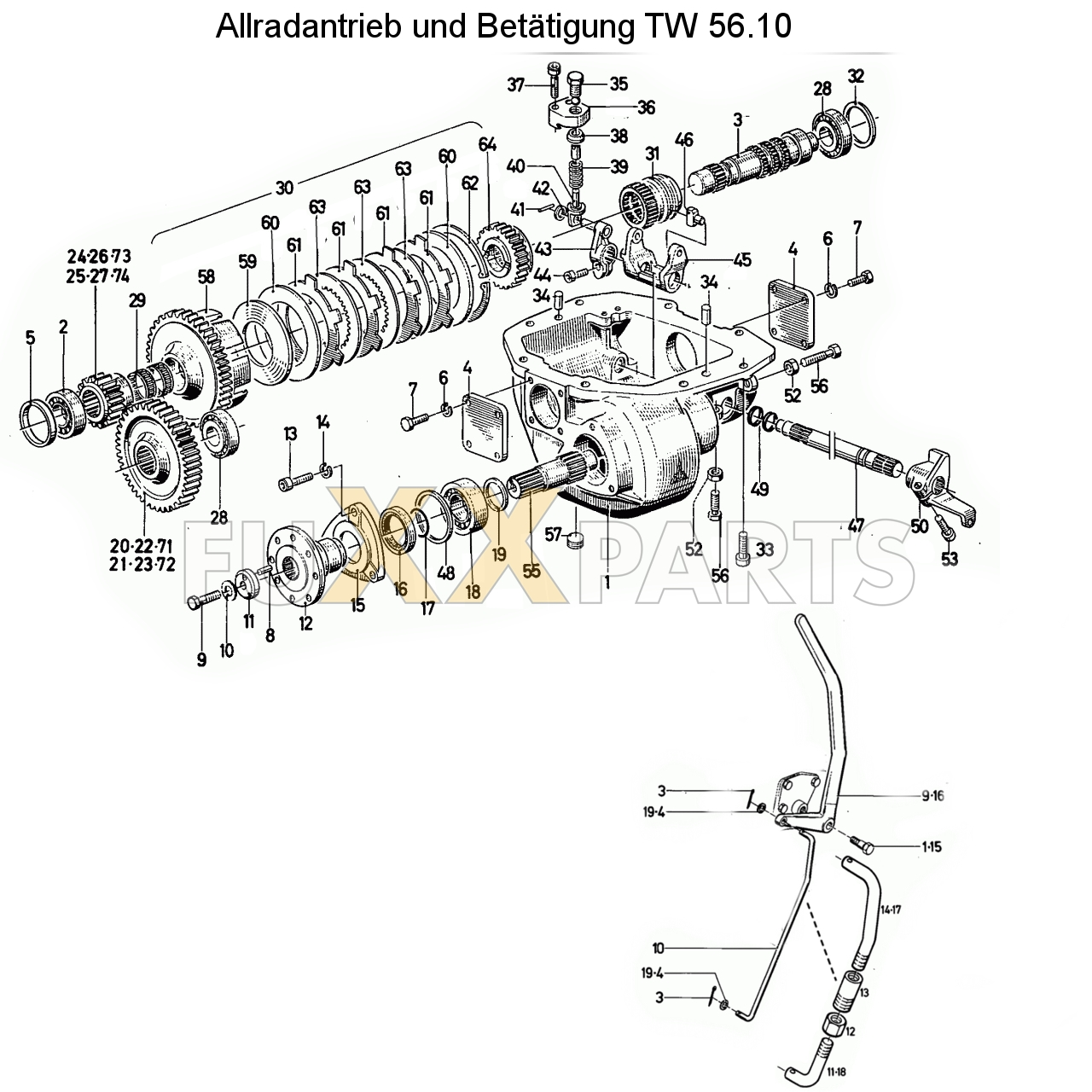 D 7206 Allradantrieb und Betätigung TW 56.10