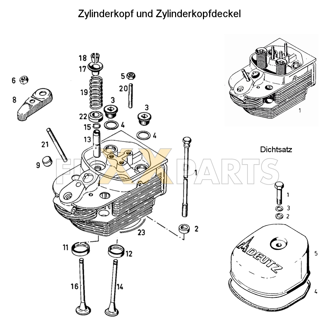 D 2807 Zylinderkopf und Zylinderkopfdeckel