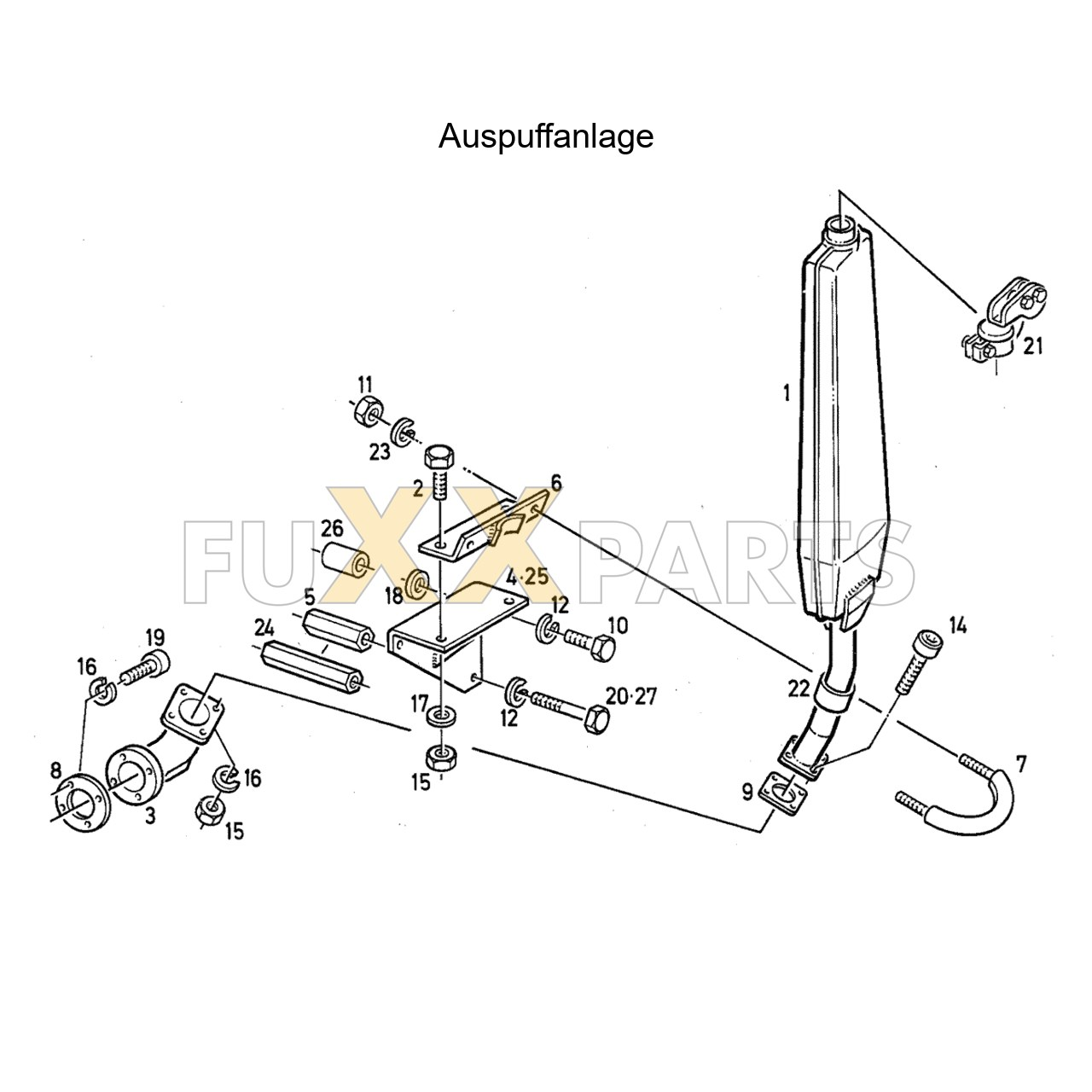 DX 160-76XX Auspuffanlage