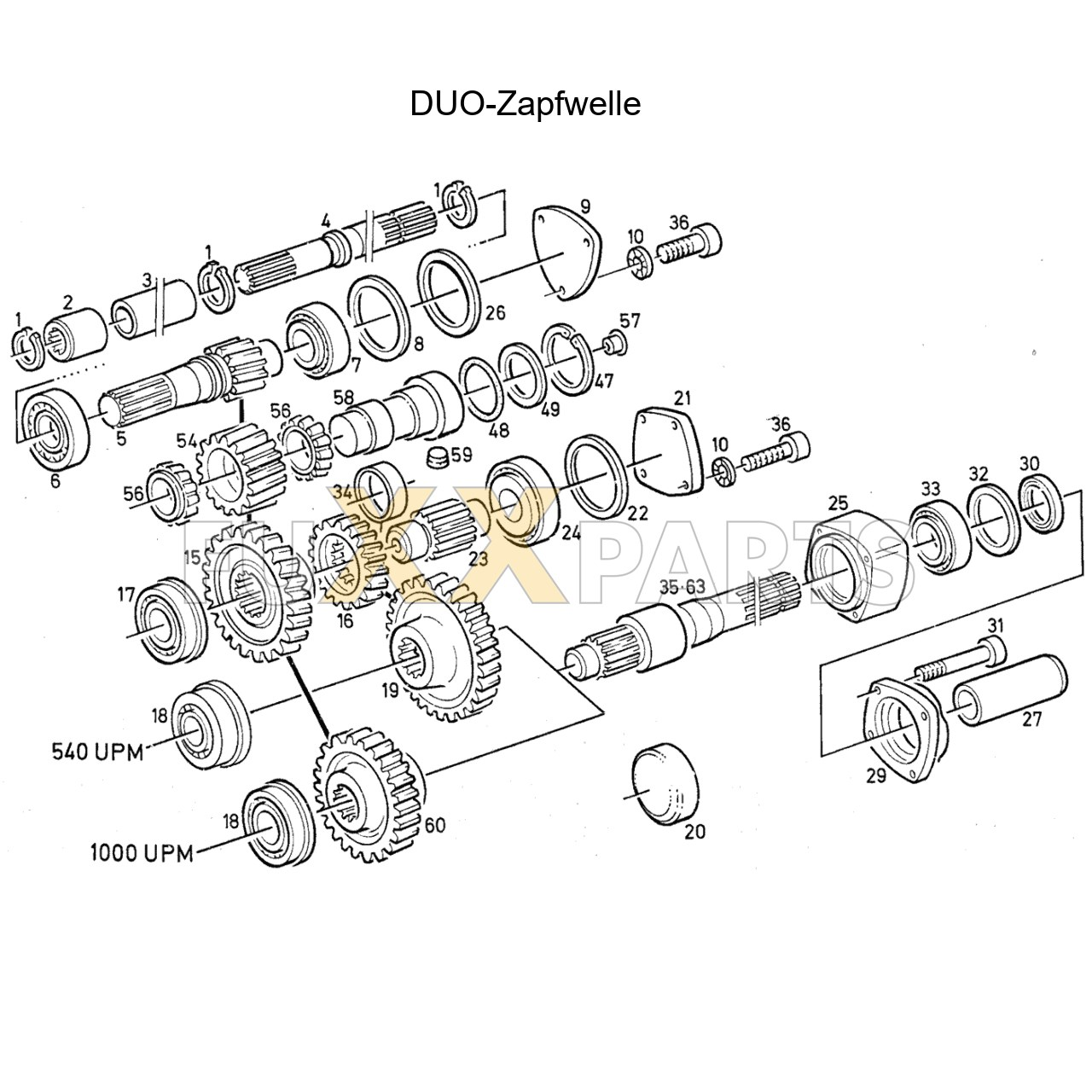 DX 85-78XX DUO-Zapfwelle