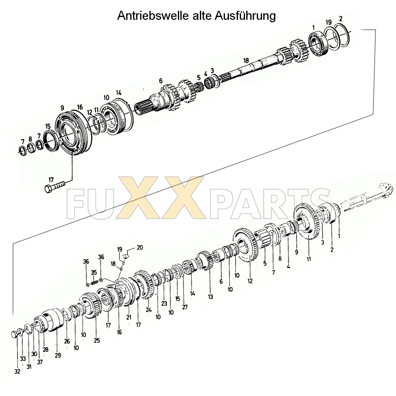 D 8006 Antriebswelle alte Ausführung