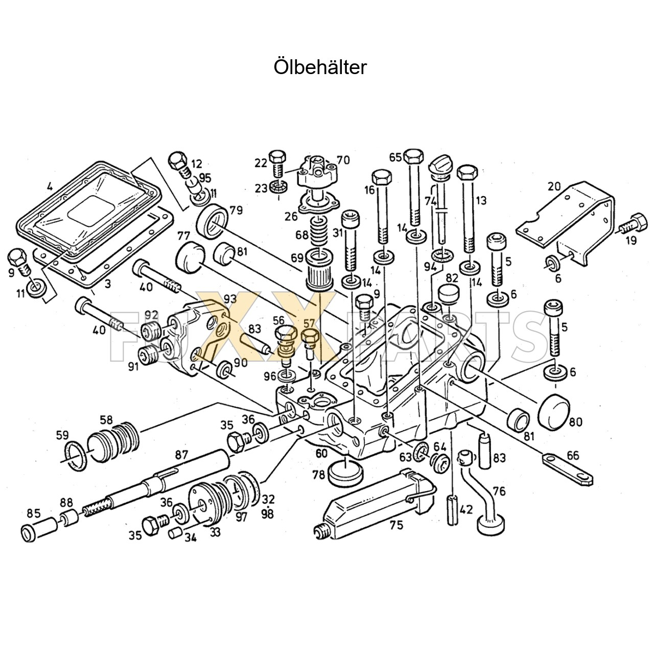 DX 85-78XX Ölbehälter
