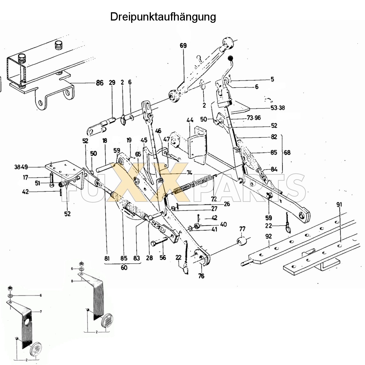 D 7206 Dreipunktaufhängung