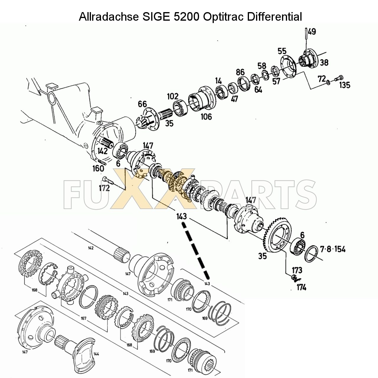 D 13006 Allradachse SIGE 5200 Optitrac Differential