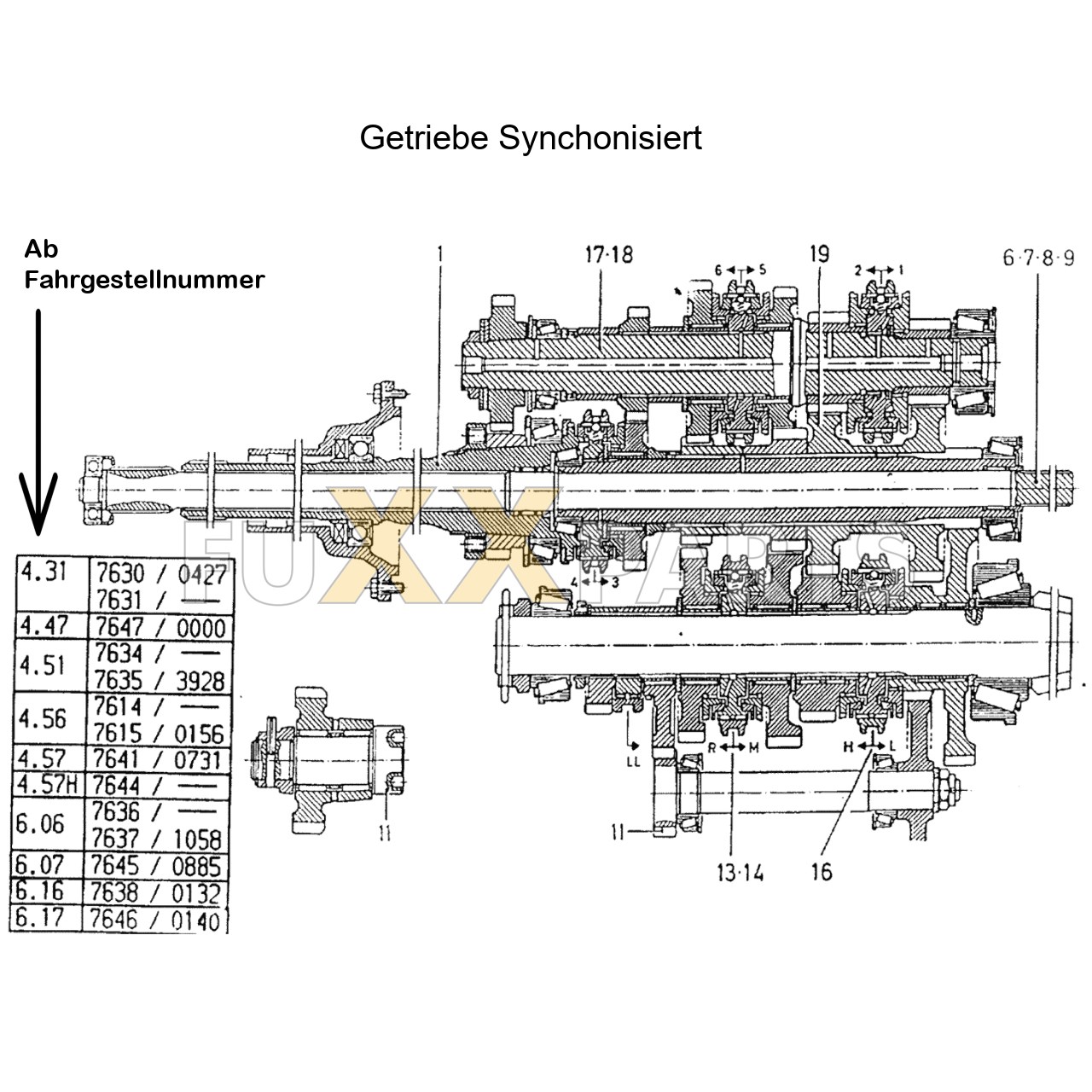 AgroPrima 4.31 Getriebeschnittbild