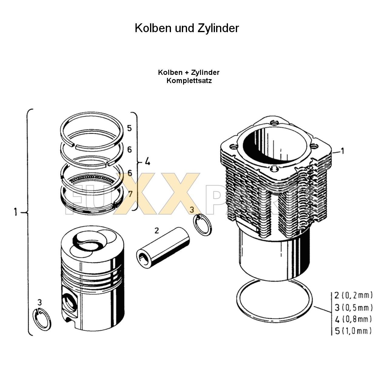 DX 120-78XX Kolben und Zylinder