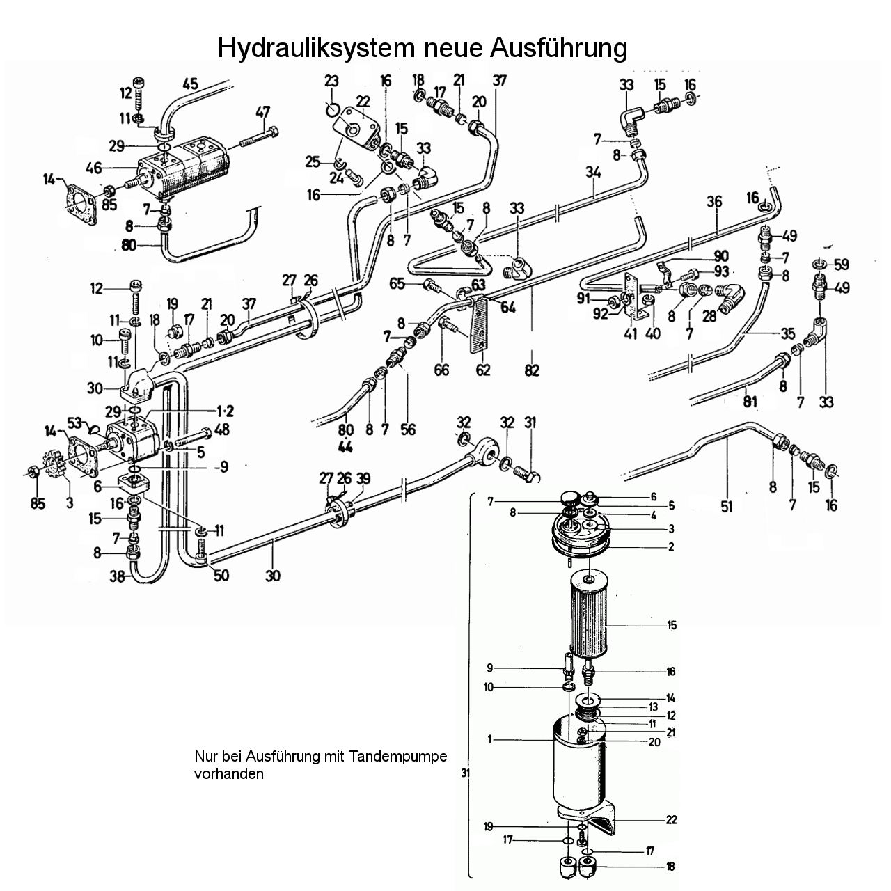 D 8006 Hydrauliksystem neue Ausführung