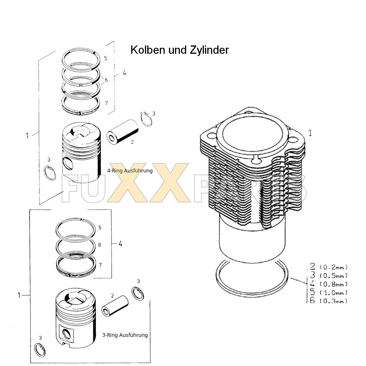 AgroPrima 6.06 Kolben und Zylinder