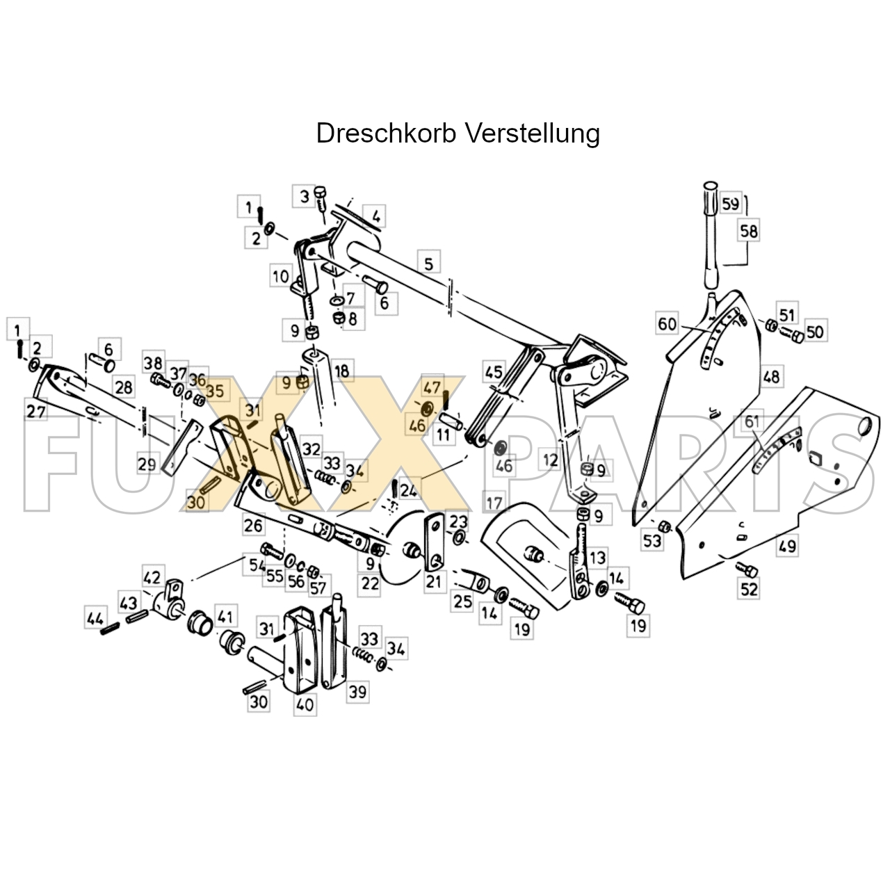 4080 Dreschkorb Verstellung