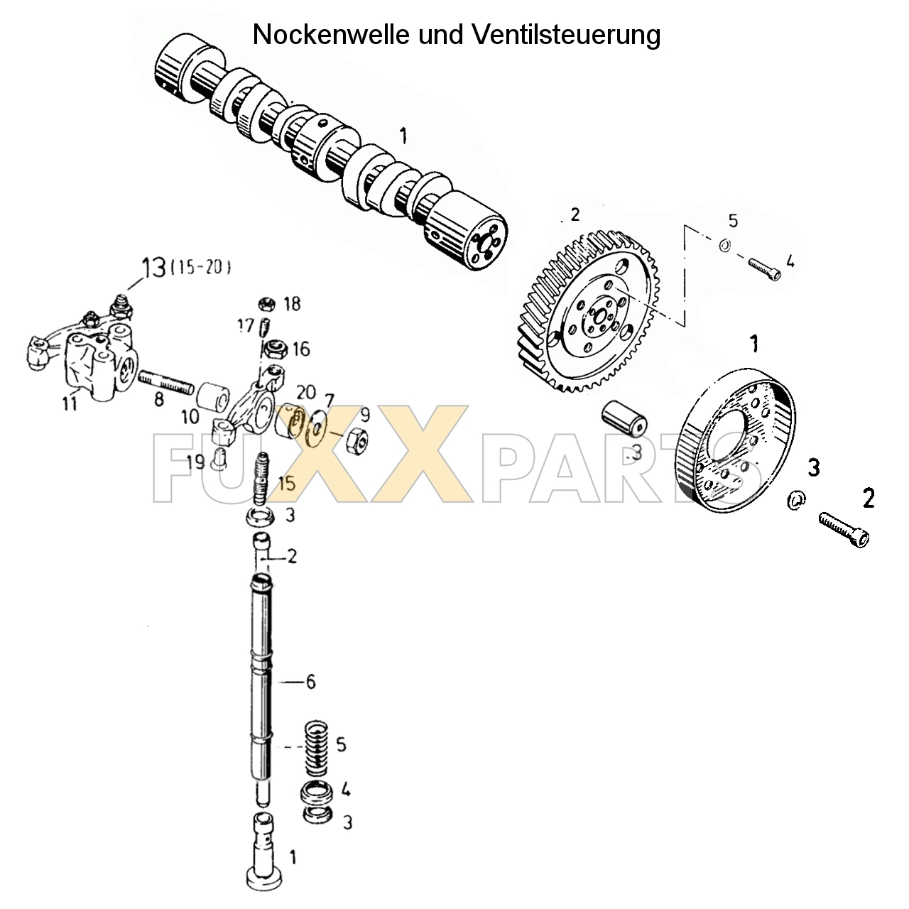 D 2807 Nockenwelle und Ventilsteuerung