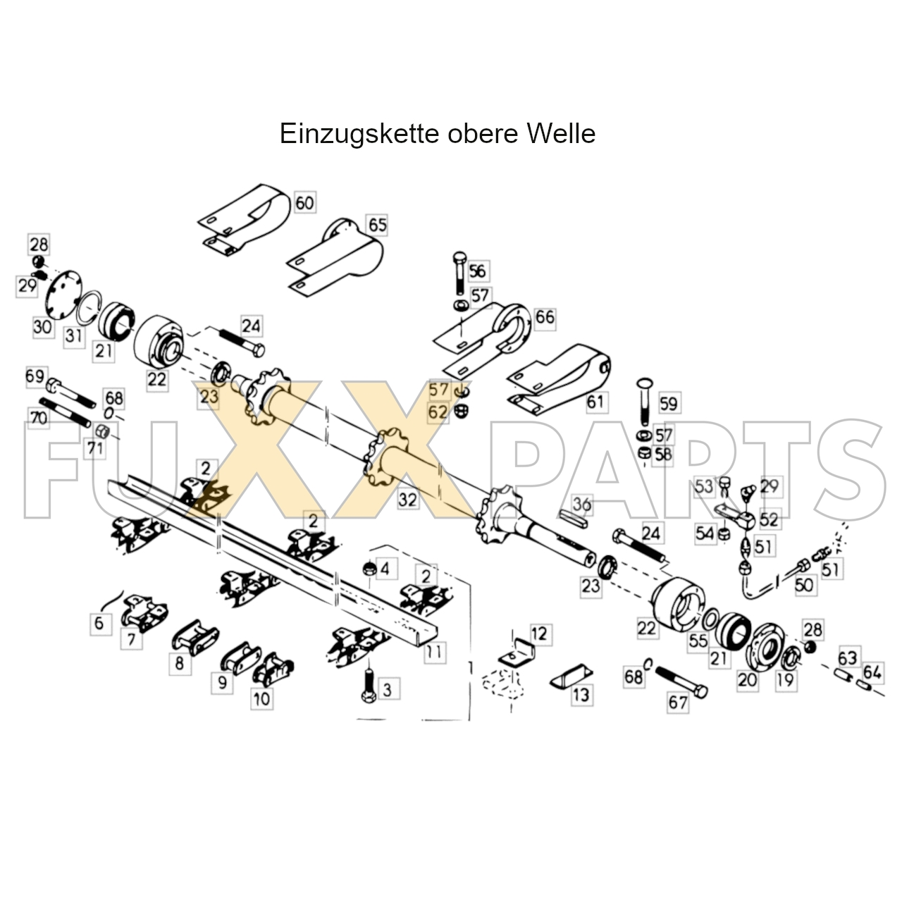 4080 Einzugskette obere Welle