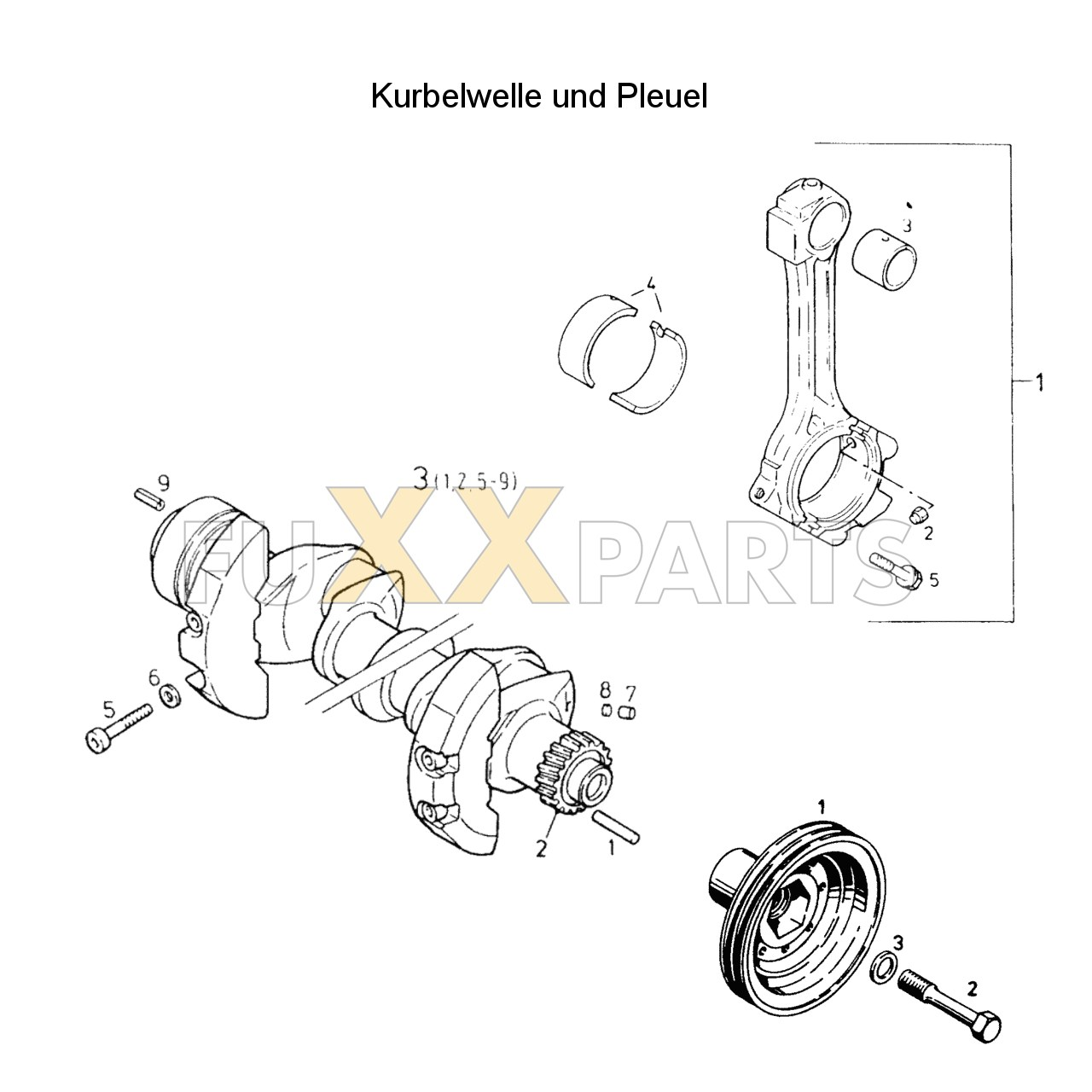 AgroXtra 4.57 Kurbelwelle und Pleuel