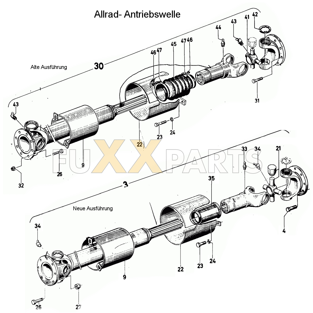 D 6206 Allrad- Antriebswelle