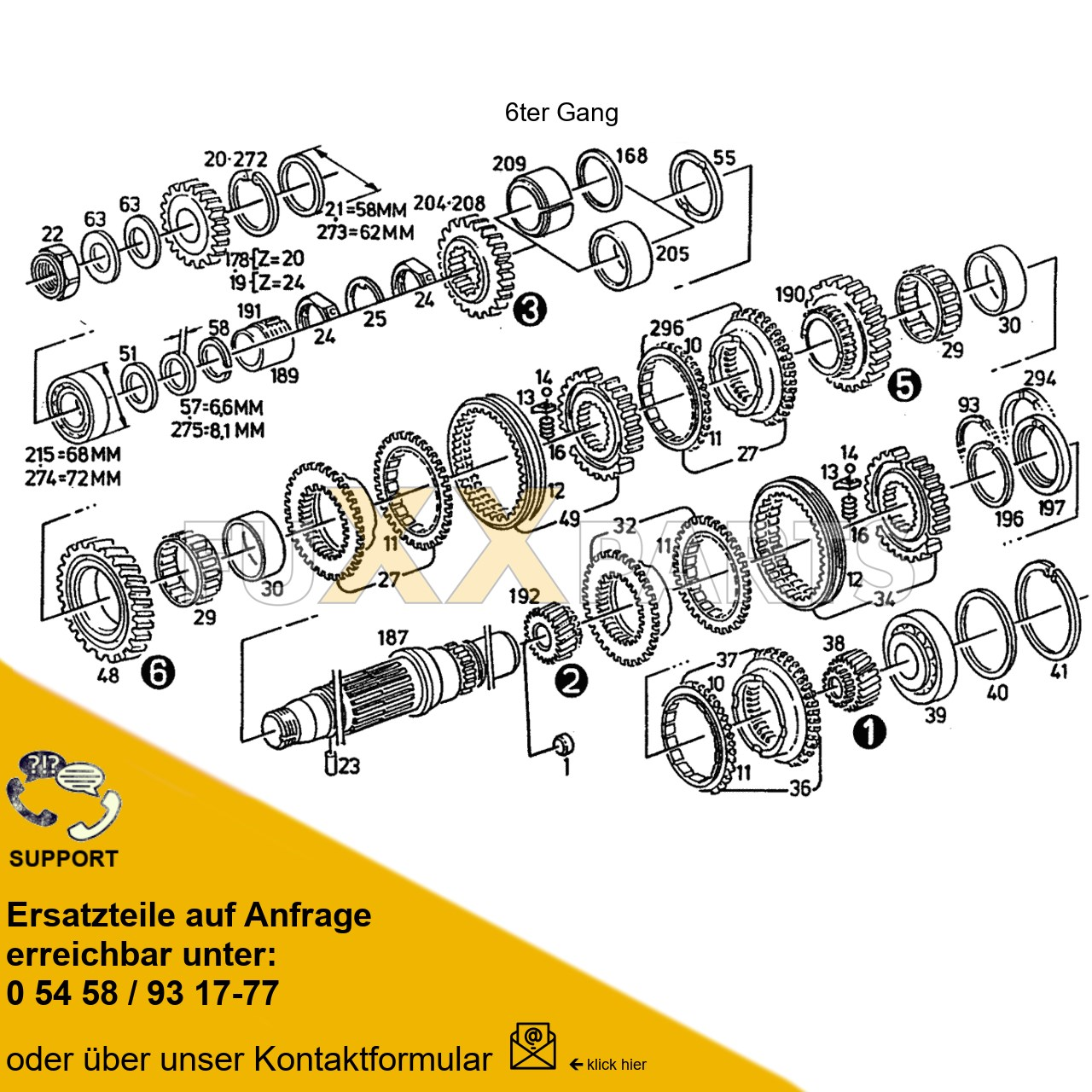 DX 4.10 Wechselgetriebe 6