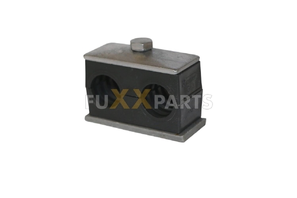 Rohrschelle PVC 22 mm - doppelt