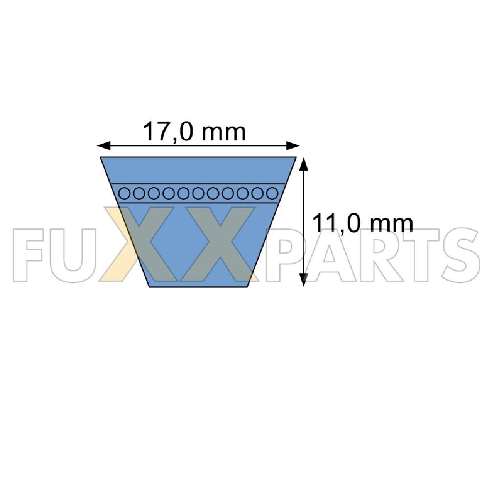 Strongbelt Keilriemen Profil B17 800mm - Klassischer Keilriemen 17x11mm B32