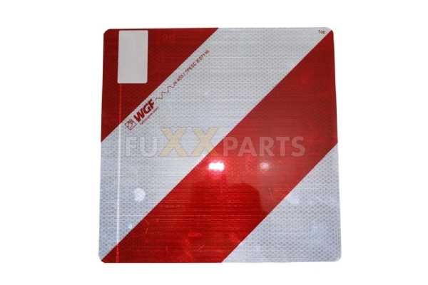 Warntafel - beidseitig/linksabweisend - 280x280 mm
