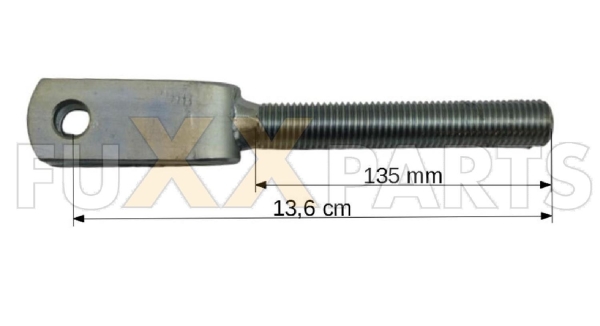 Gewindespindel mit Gabel - M24x3 Linksgewinde